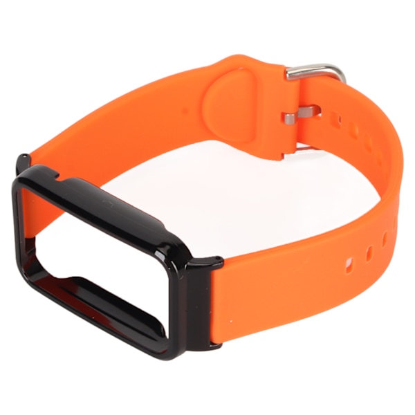 Silikoni Kellon Ranneke ja Suojaava Puskurikuori Vaihtotarvike Mi Band 7 Pro:lle (Oranssi ja Musta)
