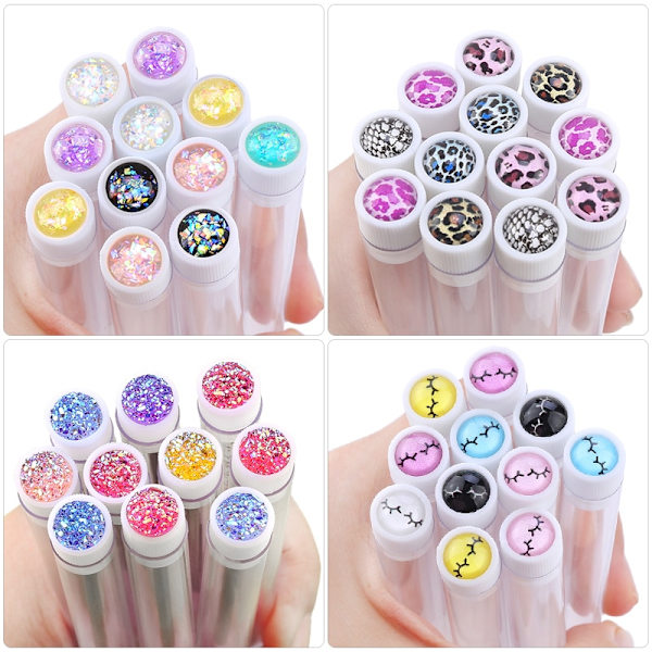 20 st återanvändbar ögonbrynsborste Leopard D 20pcs