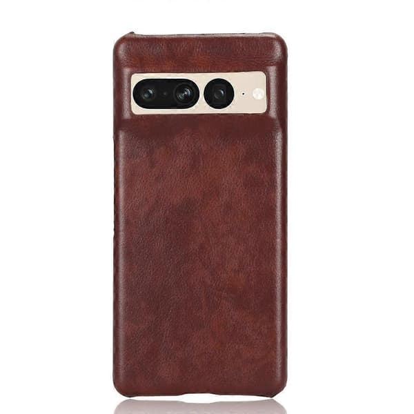 【Ny】 Til Google Pixel 7 Pro 5G Støtsikkert PC + PU-deksel med litchitekstur Brown