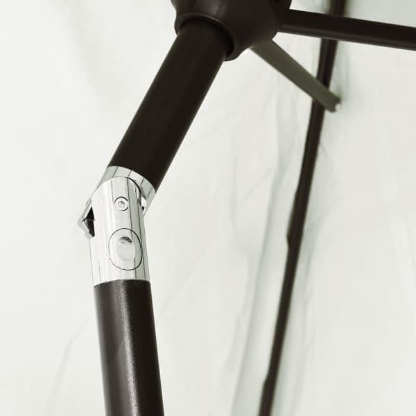 【YD】vidaXL Parasoll sandhvit stål 3 meter White Vit