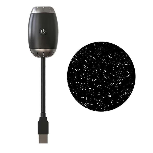 【YD】Starry Sky Projector Night Light with Adjustable Brightness 360 Degree Rotation Easy Touch Control Lamp USB Rechargeable Bedroom Lighting size