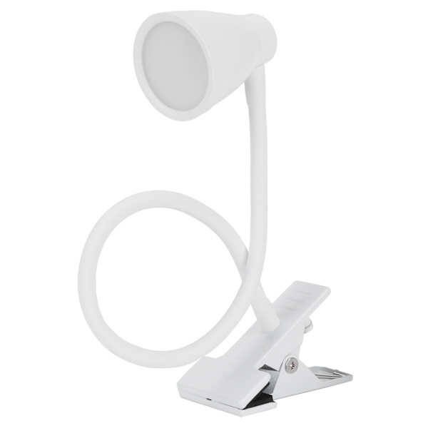 USB-dimmbar klämlampa för läsning - Snygg och kreativ inomhusbelysning i vitt