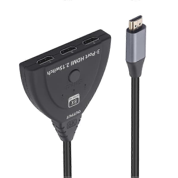 HDMI 2.1 Switch 3 Port 8K HDMI Switch Selector Box Stöder 8K@60Hz 4K@120Hz SZRH A-DS DP
