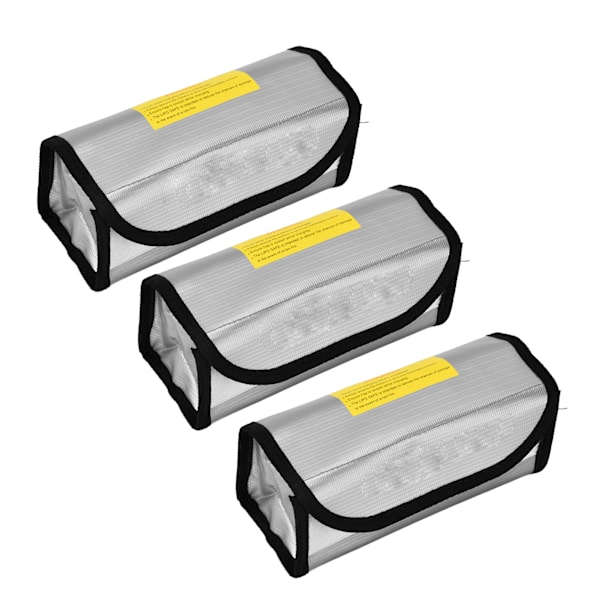 3 stk LiPo-batteribeskyttelsespose - Brannsikker, eksplosjonssikker, høy temperaturbestandig for hjemmeverksted