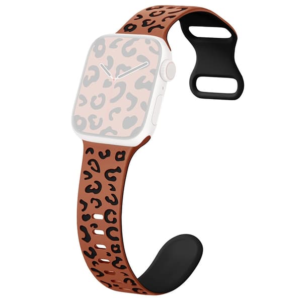 【YD】Apple Watch 38/40/41 ranneke leopardi ruskea/musta 17