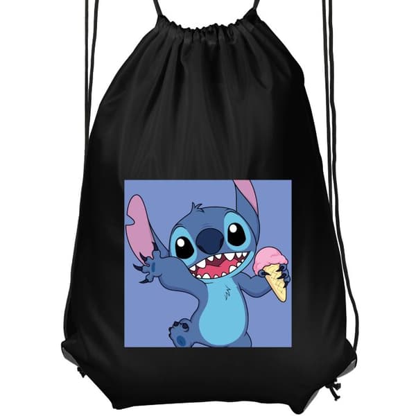 【YD】Gym Bag for Children | Comfortable and Practical Stitch Black black Barn