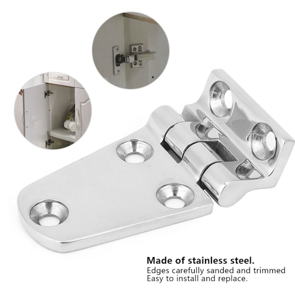 Forstærket 316 Rustfrit Stålhængsel Hardware til Hjemmekabinet Installation - Dimensioner: 70 x 37 mm