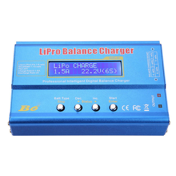 80W LCD Digital Balanse Lader Discharger for LiPo NiMH RC Batteri (EU Plugg)