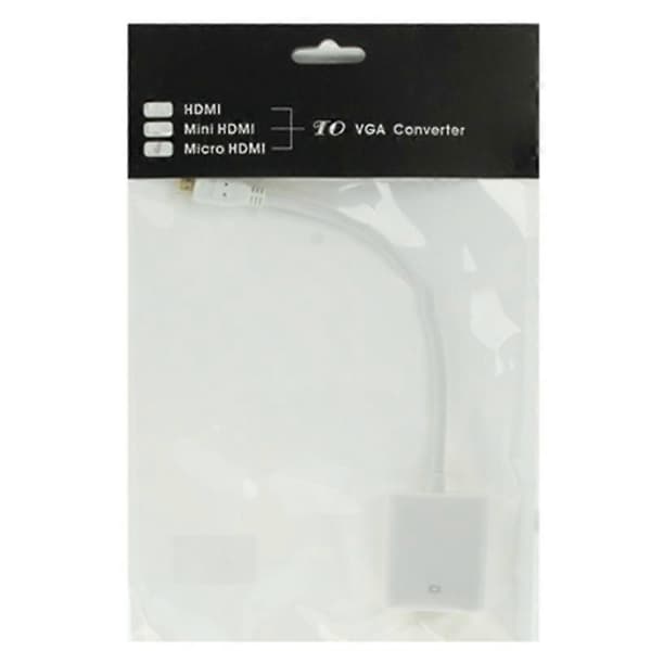 (Ny) 22 cm Micro HDMI hann til VGA hunn videoadapterkabel, støtter Full HD 1080P Not Specified