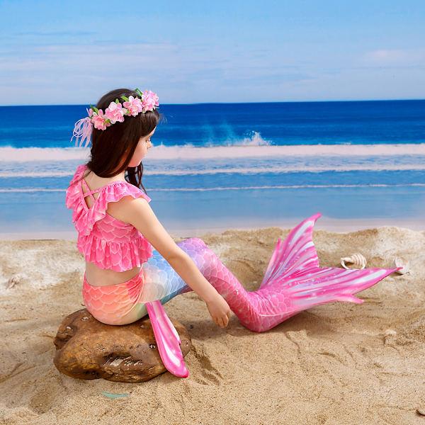 Børns Mermaid Tail Badedragt slikker Badedragt Bukser Badedragt F 120