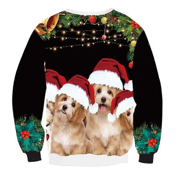 Hus Unisex Ful Jultröja Tröja Tryckt Pullover, Halloween 3D Digitaltryck Tröja COLOR 7 L