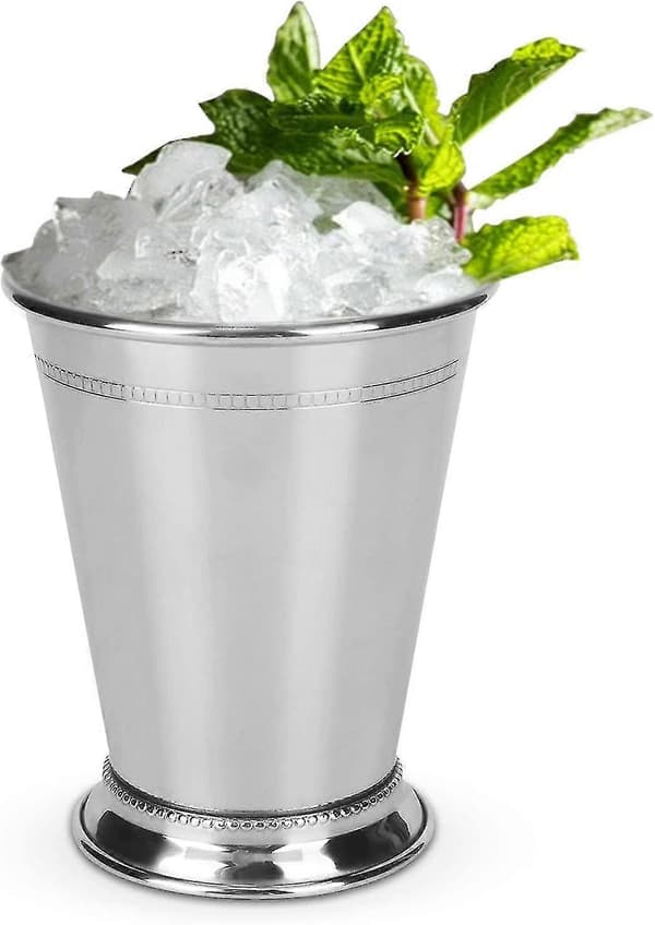 Julep-kopp i rustfritt stål 400 ml/14 oz, sølvbelagt perle-mintkopp Moscow Mule-kopp