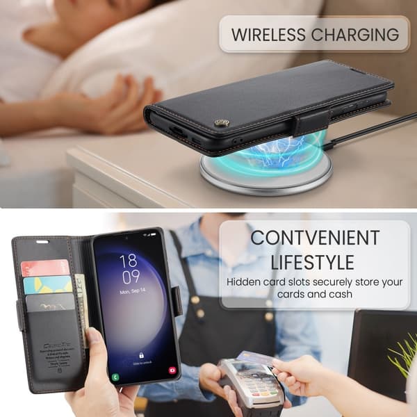 【YD】CASEME Galaxy S24 Plus Etui RFID Læder Sort 87