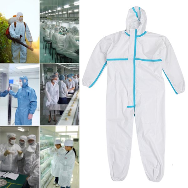 Udendørs hætteoverall Engangssikkerhedstøj til laboratorieværksted, 3XL