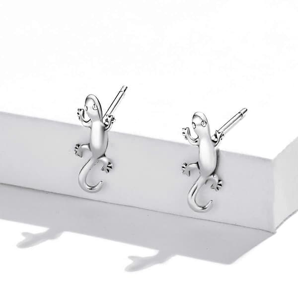 S925 Sterling Sølv Kreative Gekko Ørestikker Dameøreringe Not Specified