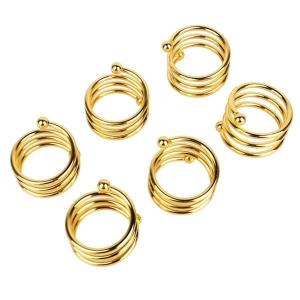 8 stk. Gull Spiral Serviettringer - Elegante Metall Serviettringer for Bryllup, Bursdag, Middag og Familiefest med Rustbeskyttelse
