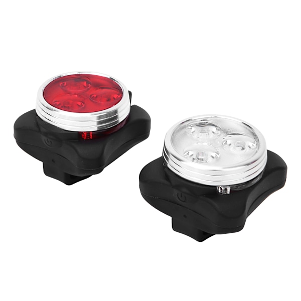650mA USB-oppladbart LED-sykkellyssett for foran og bak (Rød & Hvit)