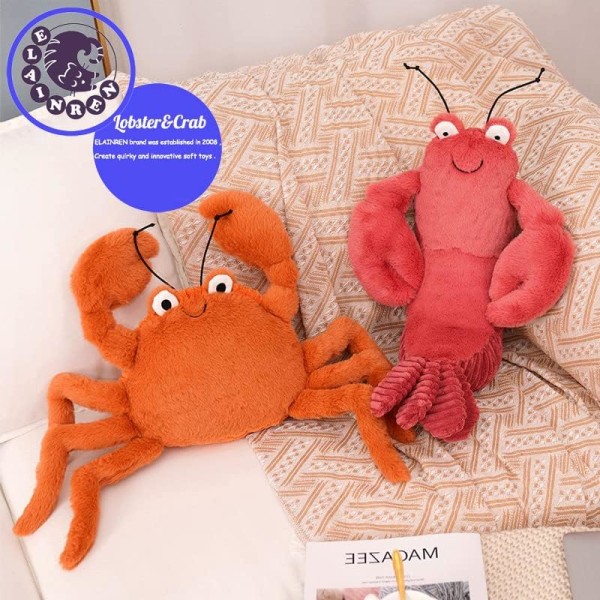 Plush crab pillow 11.8"
