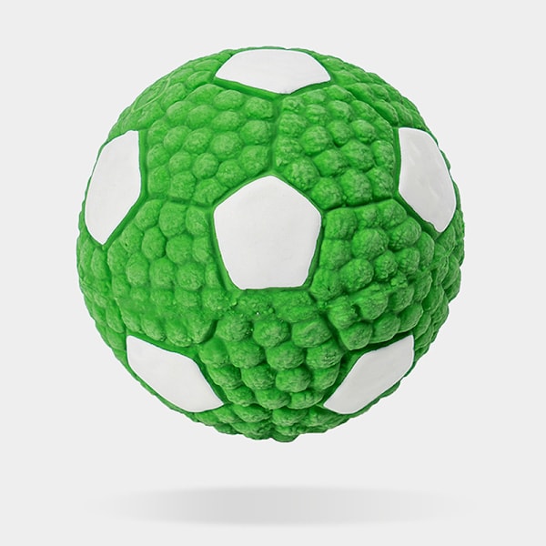Hund Squeak Toys Hållbara tänder Rengöring Tuggboll Valp Tuggleksaker Husdjursmaterial för hundar Green L