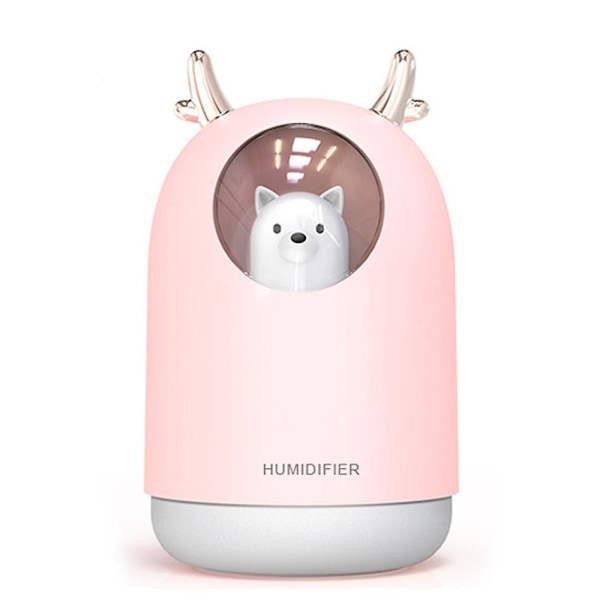 Portable Cool Mist Humidifier - 300ml USB Mini Humidifier with Humidifier, 7 Color Night Light Room Humidifier
