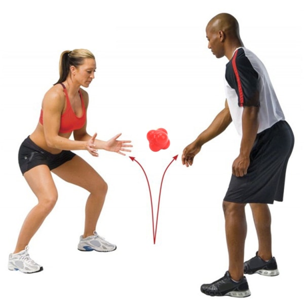 Bounce Reaction Balls til hånd Øjekoordination Refleks Speed ​​Agility Træningsudstyr til baseball fodbold Basketball Rød