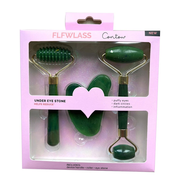 3st Set Resin Roller Massager Gua Sha Ansiktsvårdsrulle white