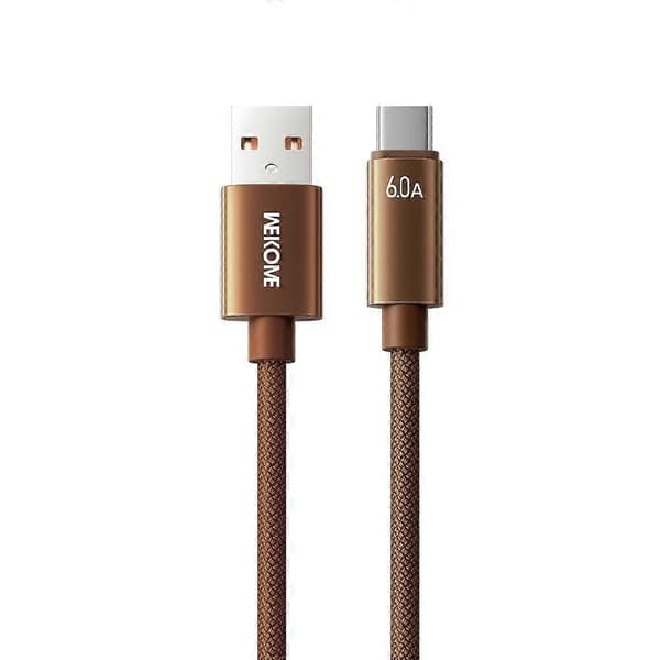 WK WDC-63a 66W USB til Type-C hurtiglading datakabel, lengde: 1,2m Brown