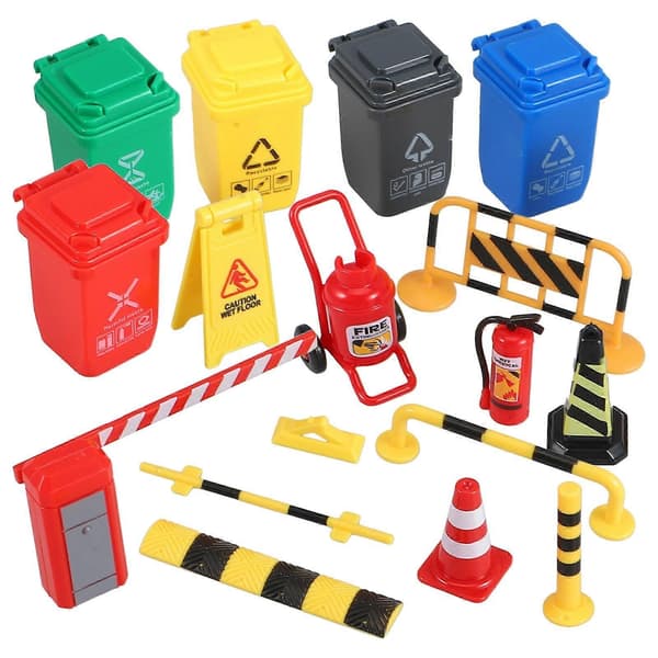 Miniatyr Trafikvägspärr Leksak Plast för Lek 1 Set Barn Lärande Set