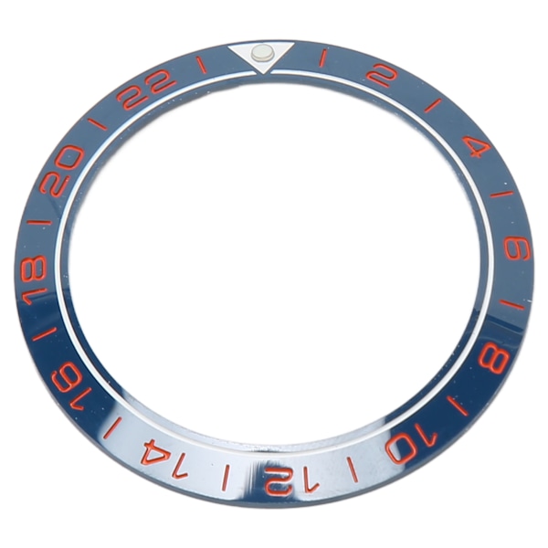 Klocka Bezel Insats 41.5mm Keramisk Klocka Bezel Ring Reparationsersättningstillbehör för Urmakare - Blå Bas med Röda Siffror