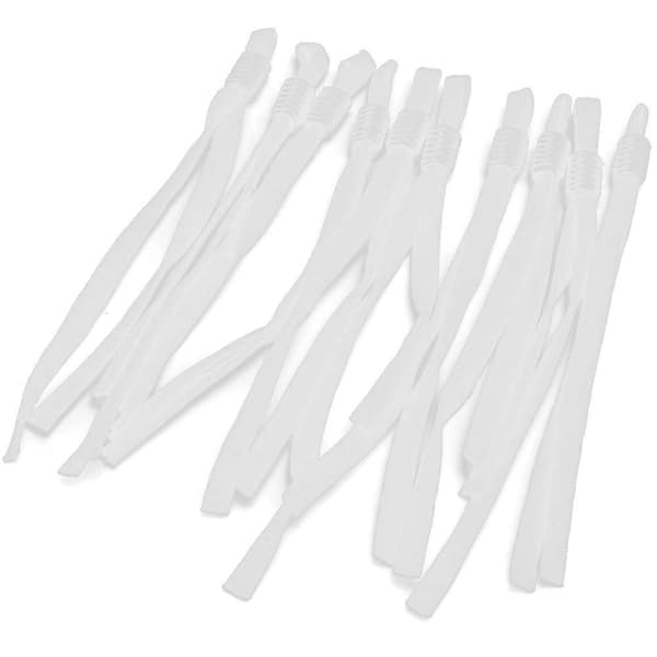 200 stk elastiske bånd justerbar spenne elastisk ørestropp tau snor for sying White Cylindrical