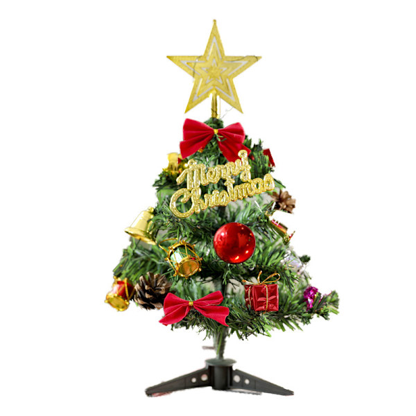 30 cm Desktop Mini Julgranspaket med Lights Mall Layout A