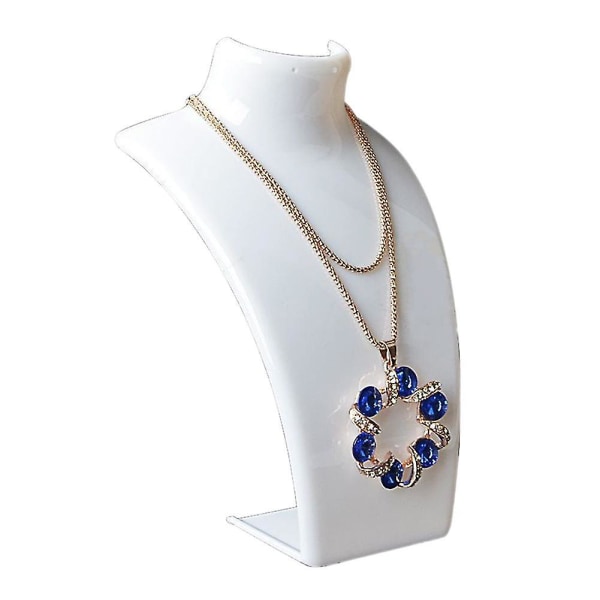 Skyltdocka Halsband Smycken Hänge Display Stand Hållare Modell Transparent