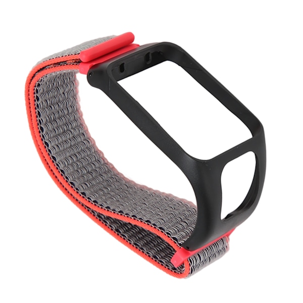 Elastiskt Flätat Nylon Sportklocka Armband Ersättningsband för TOMTOM Runner3 - Blåaktigt Röd