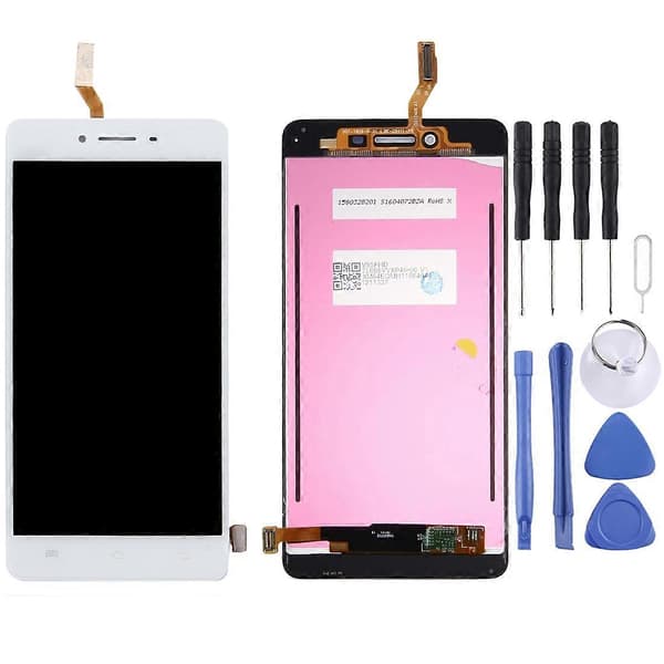 (Ny) TFT LCD-skärm för Vivo V3 Max med digitizer komplett montering (vit) White