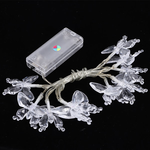 1,2 m / 3,9 ft 10 LED Butterfly Fairy String Lights - Farverige Hjem & Have Juledekoration