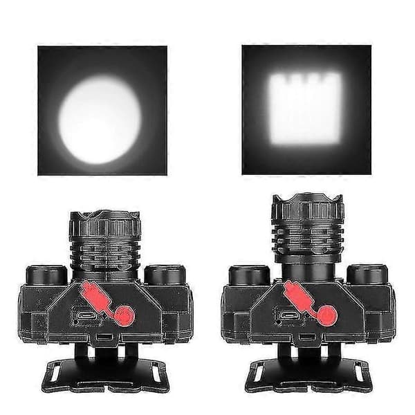 Taskulamput Otsalamput Cob Led Kalastusotsavalo Taskulamppu Zoomattava Otsalamppu