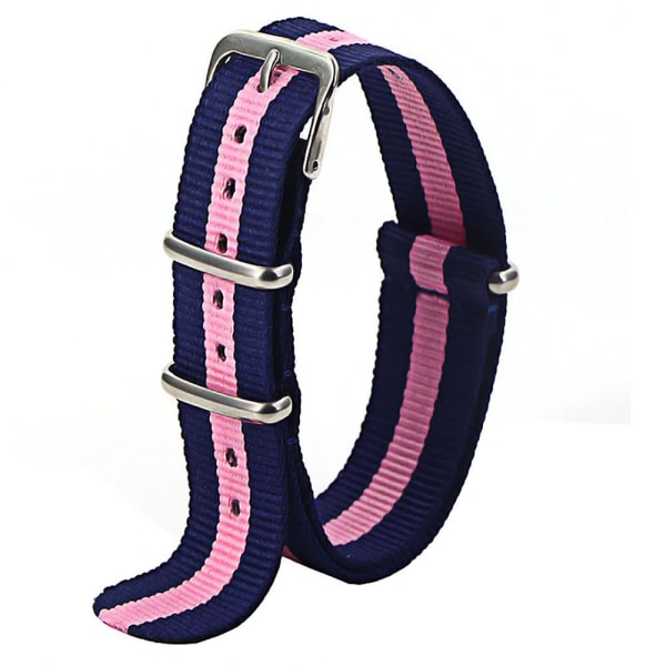 Watch Nato ranneke / nylon ranneke 20 mm eri värejä Rosa