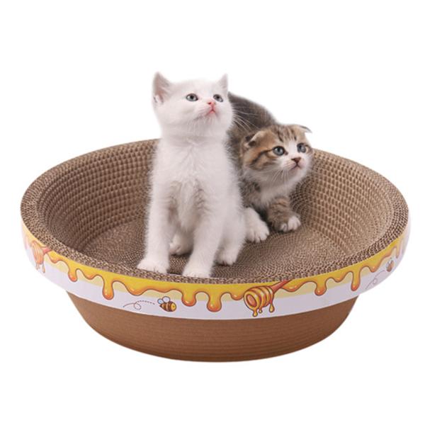 Cat Scratch Bed Dubbellager Avtagbar Bekväm Kitten Scratch Pad Säng för stress relief
