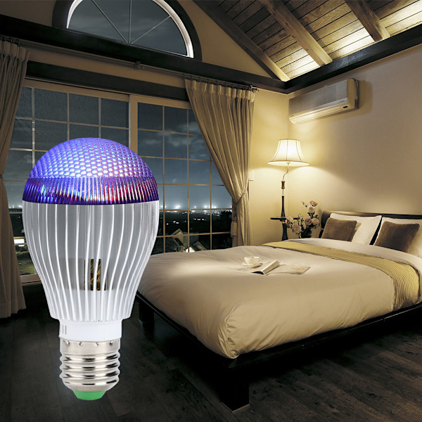 E27 RGBW LED-lampa Färgglad Dekorationslampa med Fjärrkontroll, 10W, AC85-265V