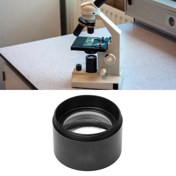 0.5X Mikroskop Objektiv Linse med 48mm Gevind og Blåt Lys Blokerende Tilbehør - Sort