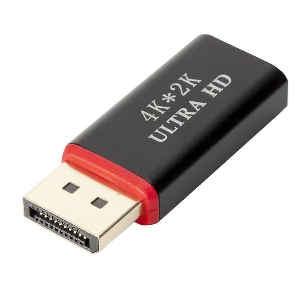 4K x 2K DisplayPort til HDMI-omformer (svart) Black