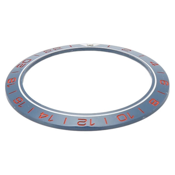 Klocka Bezel Insats 41.5mm Keramisk Klocka Bezel Ring Reparationsersättningstillbehör för Urmakare - Blå Bas med Röda Siffror