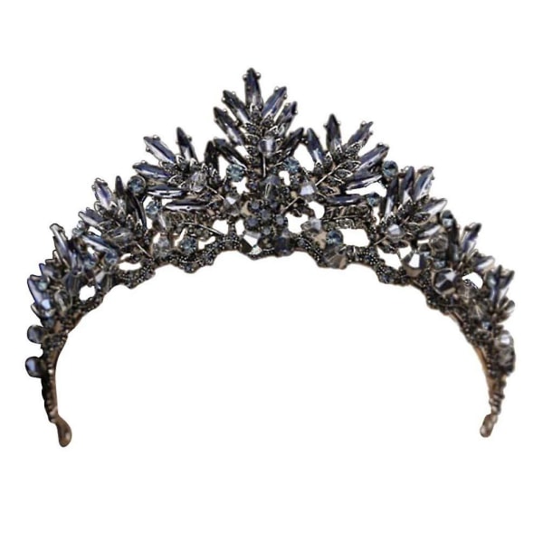 Black Crown Tiara Barock Queen Crown Black Tiara För Fest black