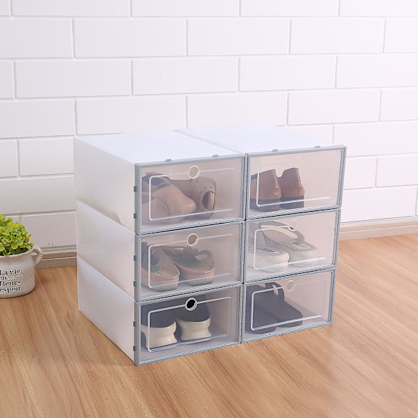 6st plast skolåda organizer case med vändning Blue-Grey