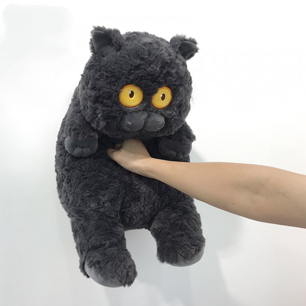 Cat Plush Cute Plushies, Cat Plush, Cat Stuffed Animals, Kawaii Plush Toys - 15 Inch (Black)