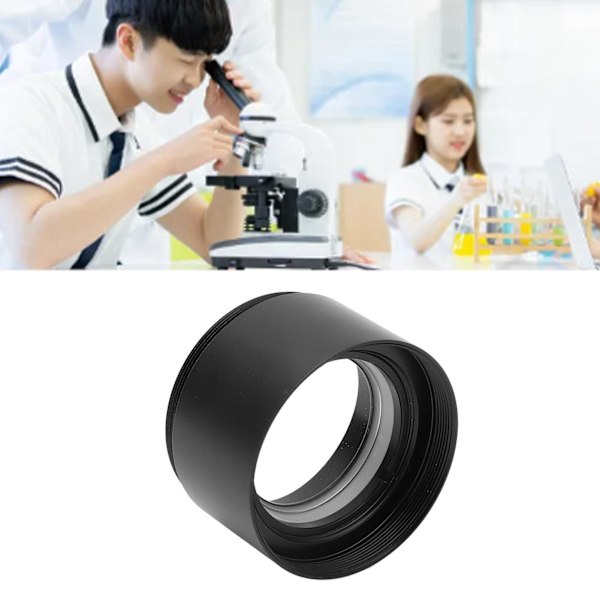 0.5X Mikroskop Objektiv Linse med 48mm Gevind og Blåt Lys Blokerende Tilbehør - Sort