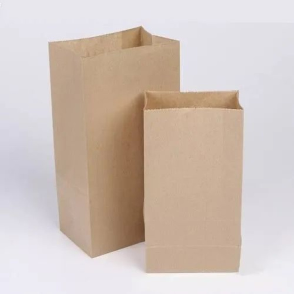 Paket 50st Papperssötpåsar 10x15cm Återförslutningsbart ställ Kraft