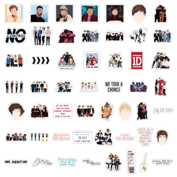 [YD]50 stk One Direction Klistremerker