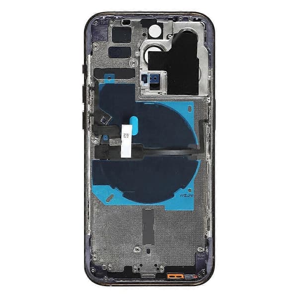 (Ny) För iPhone 14 Pro Batteribaksida med Ström + Volym Flexkabel + Trådlös Laddningsmodul Purple CE EU Version