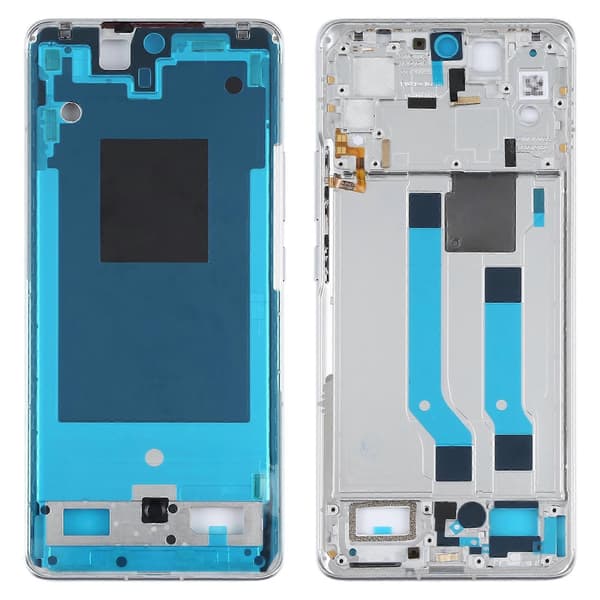 (Ny) KOMPATIBEL Frontdeksel LCD-ramme Bezel Plate for Xiaomi Civi Silver